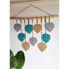 GENERICO - Tapiz Jardín Variegata Macramé Artesanal 1 Metro