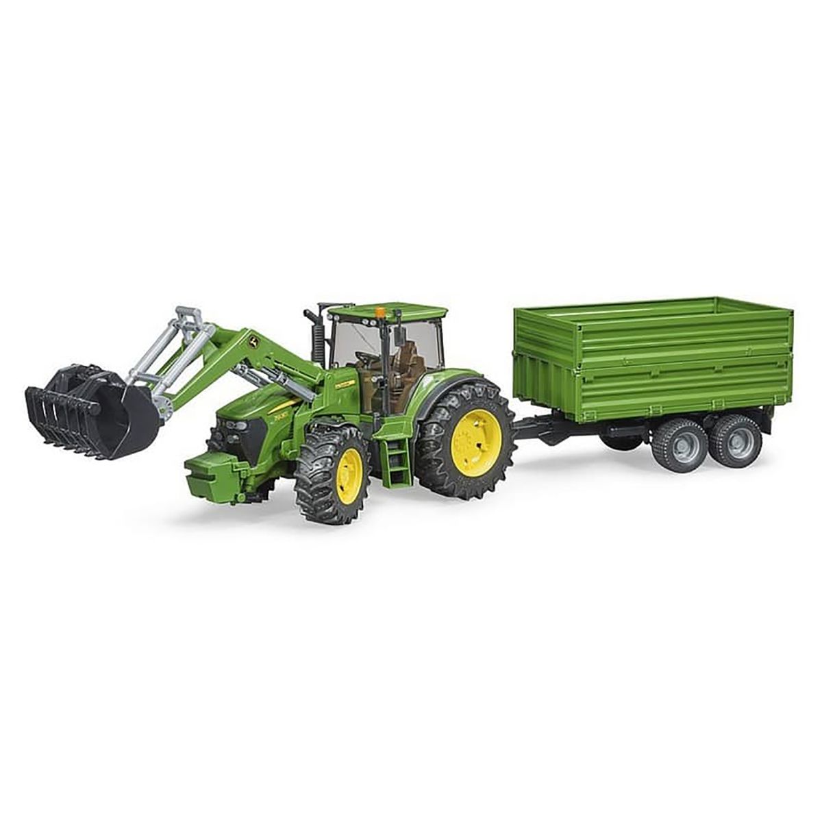 BRUDER - Tractor C/Cargador Frontal Carro De Arrastre