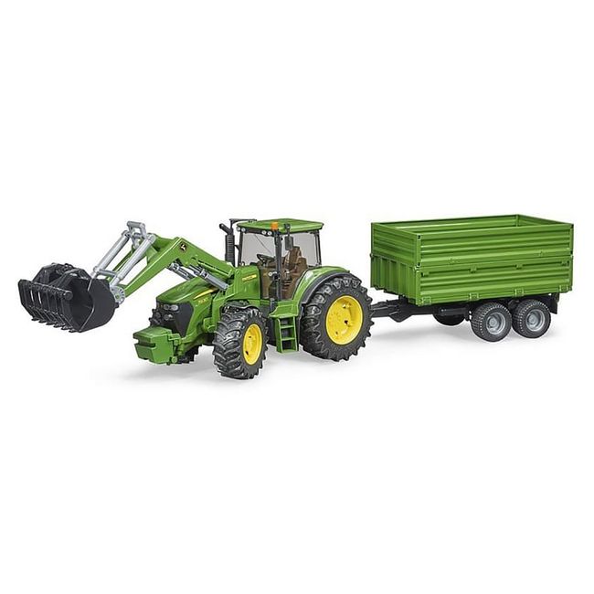 BRUDER - Tractor C/Cargador Frontal Carro De Arrastre