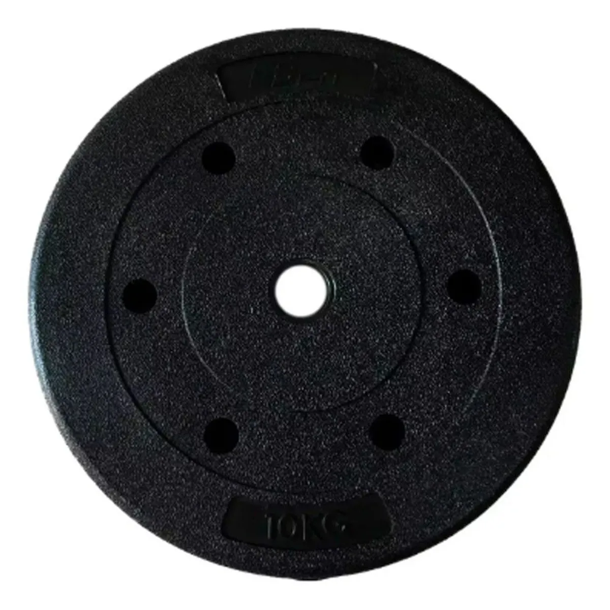 GENERICO - Set 2 Discos Preolímpicos Pvc 10 Kg Cu Total 20kg Negro