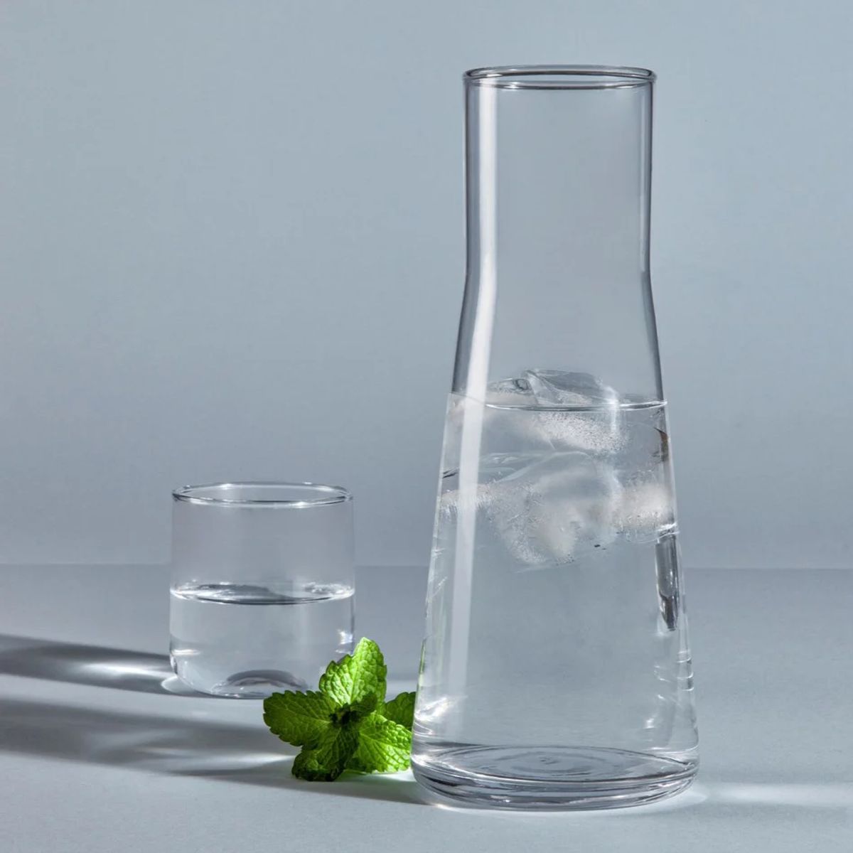 REGALITOLINDO CL - Jarra y Vaso Mesa de Noche. Botella de Agua - Vidrio Reciclado