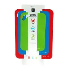 HOMEWELL - Tabla de Picar 3 en 1 Carnes Pescados Verduras