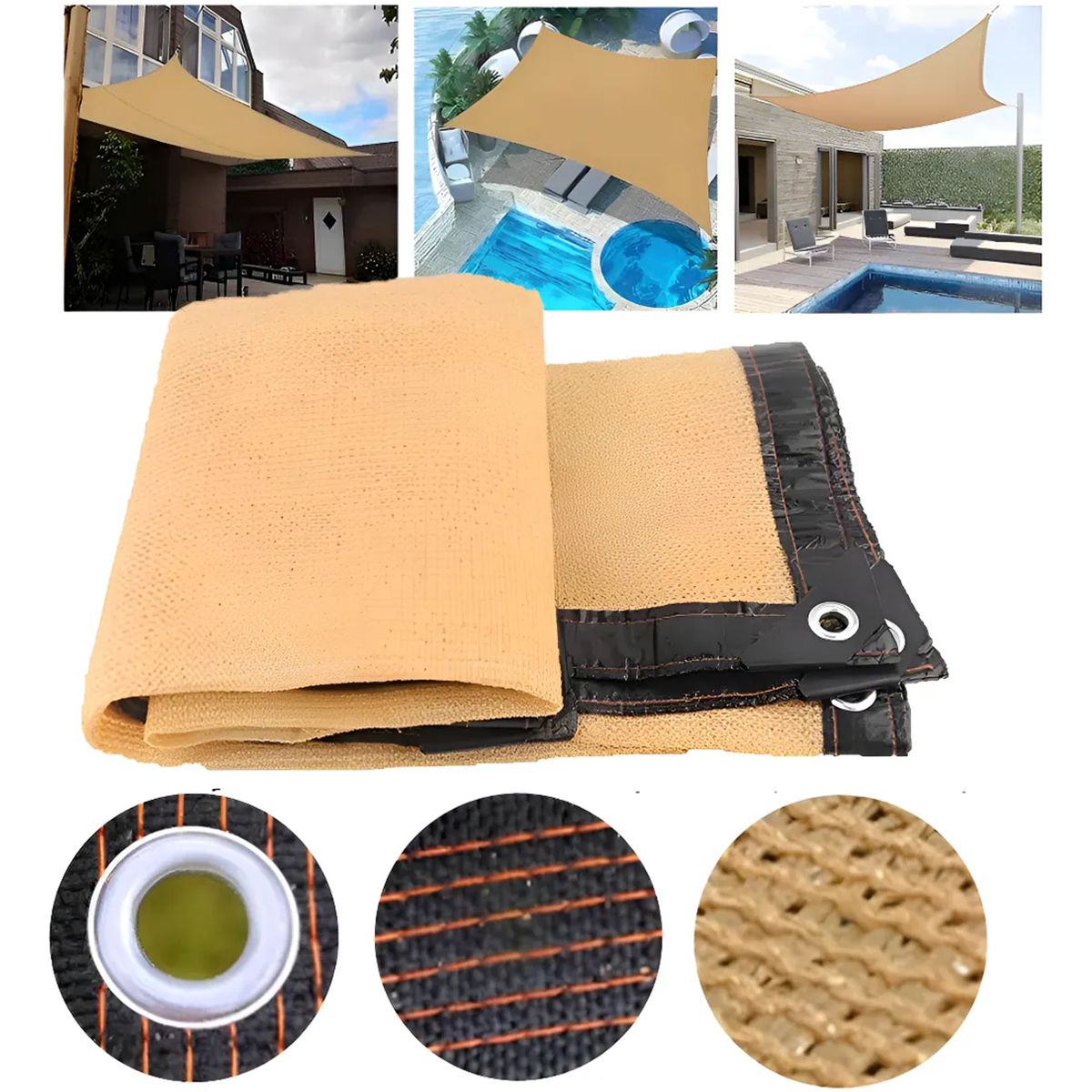 GENERICO - Toldo Rectangular 3x5 Sombra Cubierta Terraza Terraza Jardin