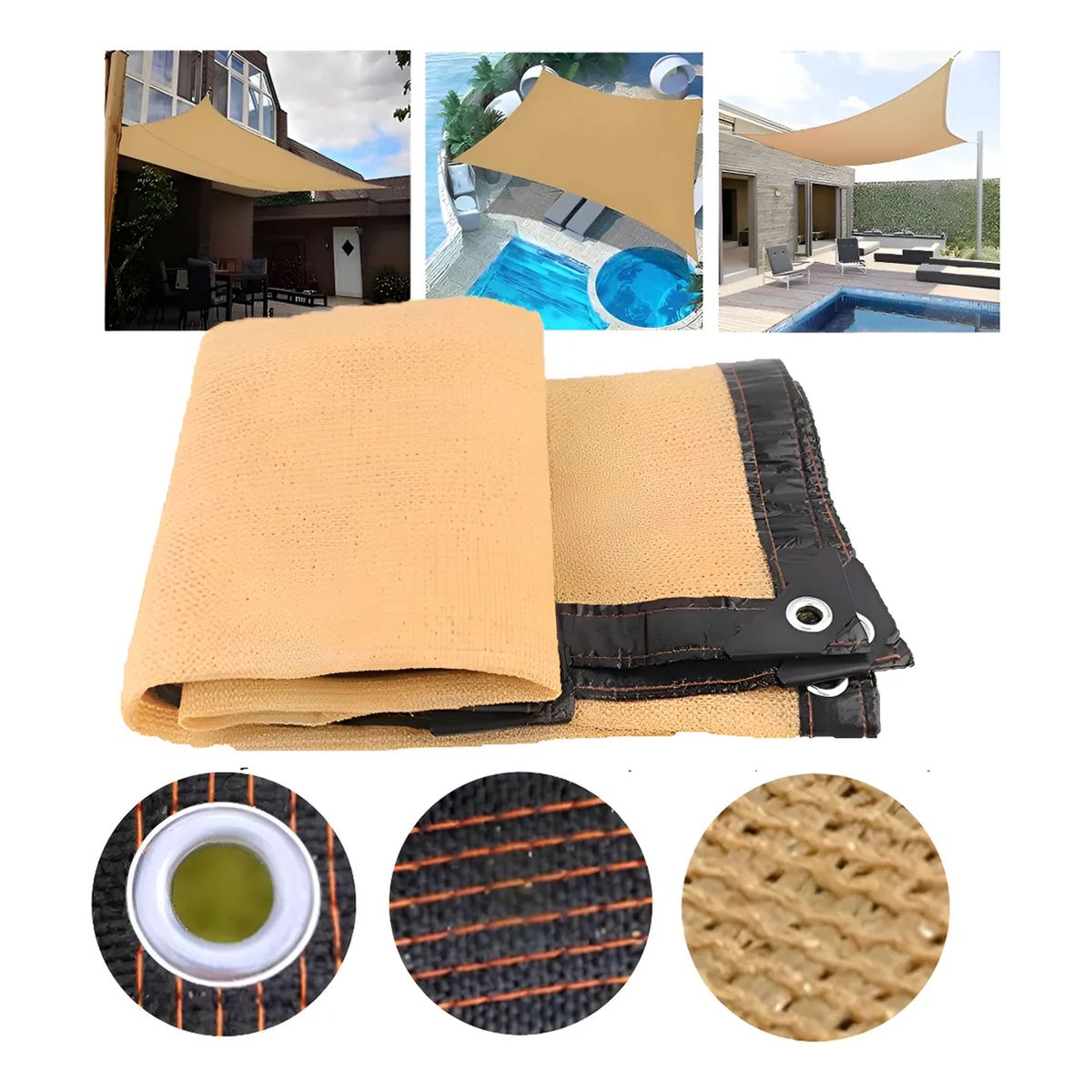 GENERICO - Toldo Rectangular 3x5 Sombra Cubierta Terraza Terraza Jardin