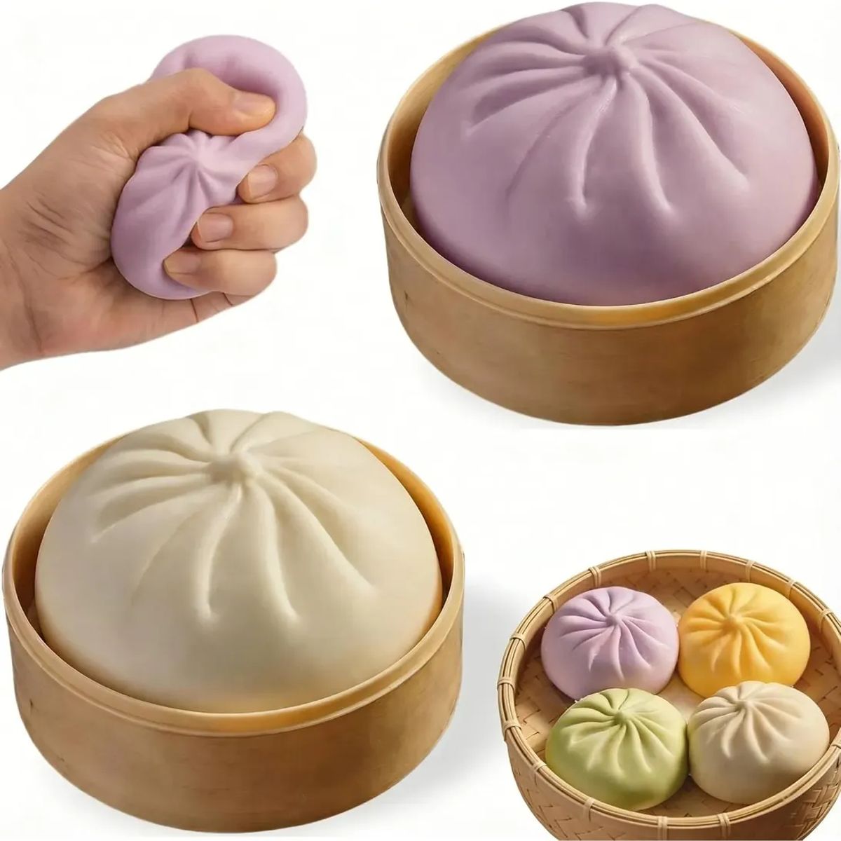 TIOZONEY - 2PCS Squishy De Dumpling Antiestrés Diversion Niños
