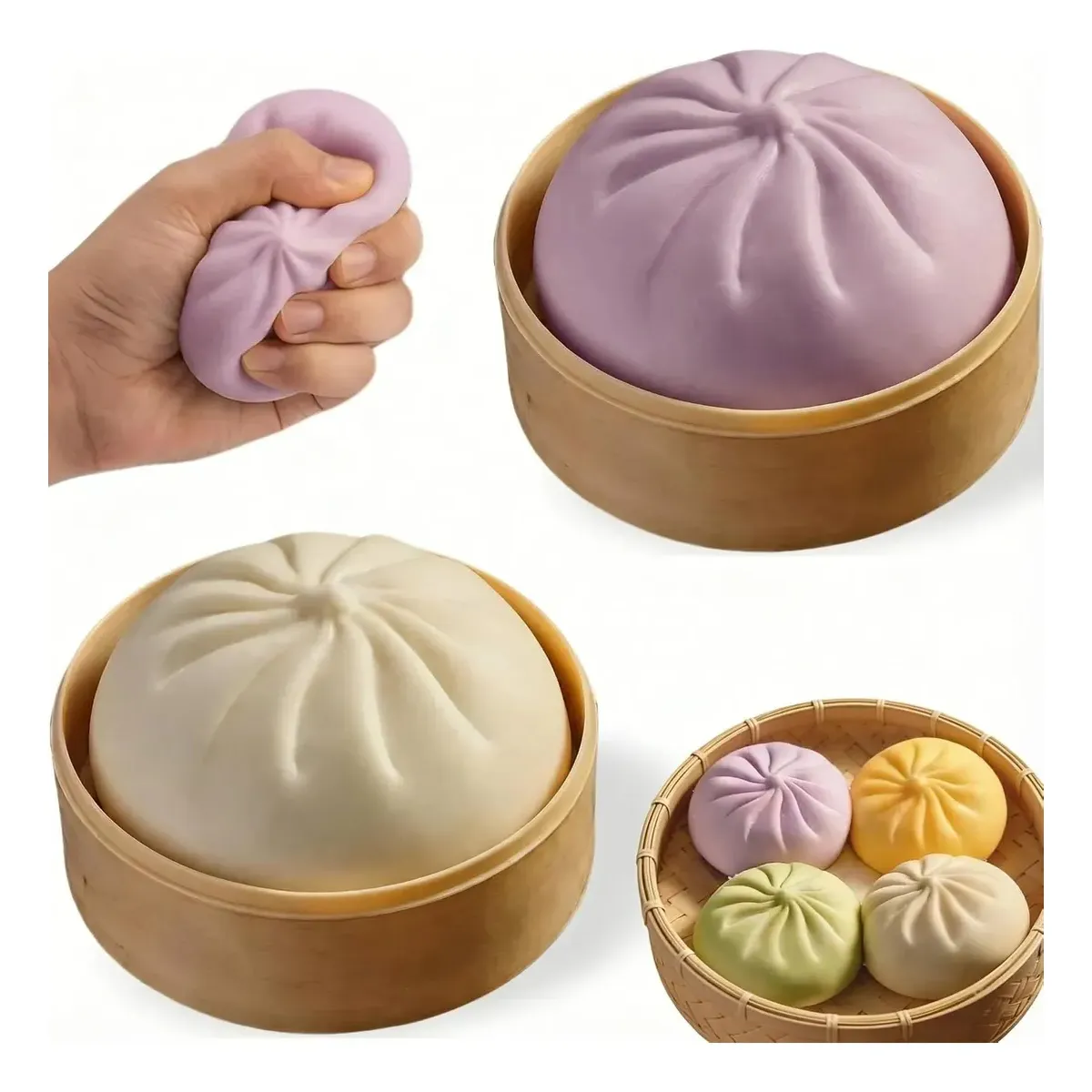 TIOZONEY - 2PCS Squishy De Dumpling Antiestrés Diversion Niños