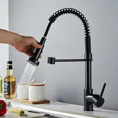 VIDA BUENAS - Grifo Llave Lavaplatos Monomando cocina Extensible color Negro