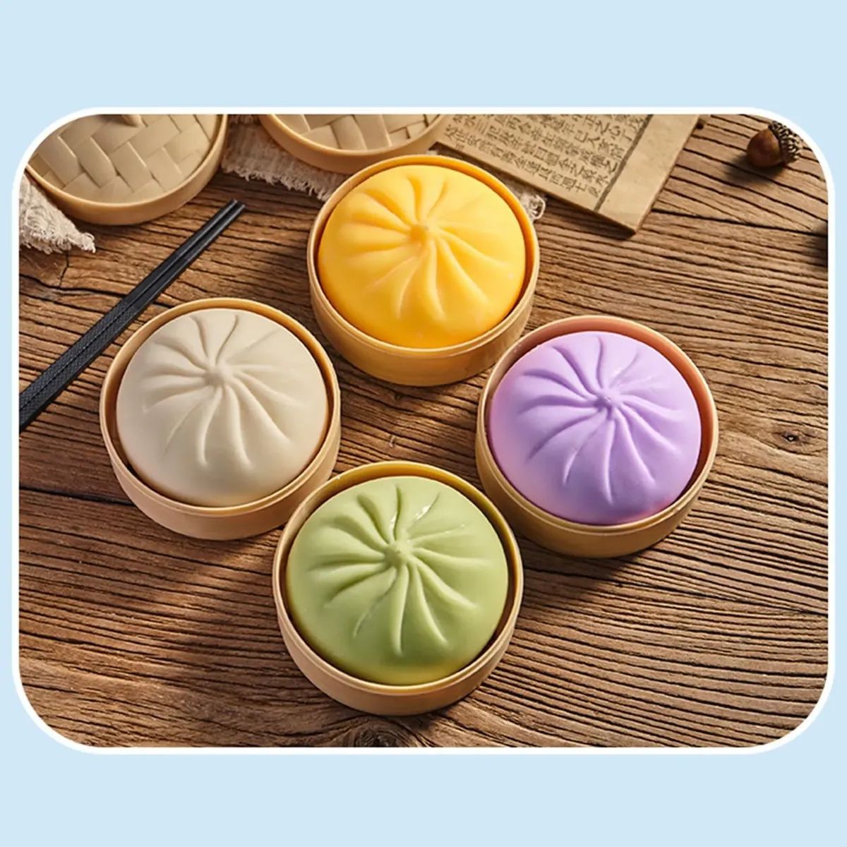 TIOZONEY - 4PCS Squishy De Dumpling Antiestrés Diversion Niños