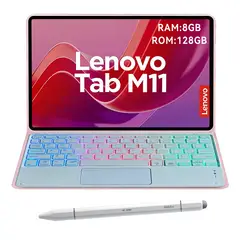 LENOVO - Tablet M11 8GB+128GB WiFi 11+Teclado Rosa retroiluminado en color+Lápiz táctil