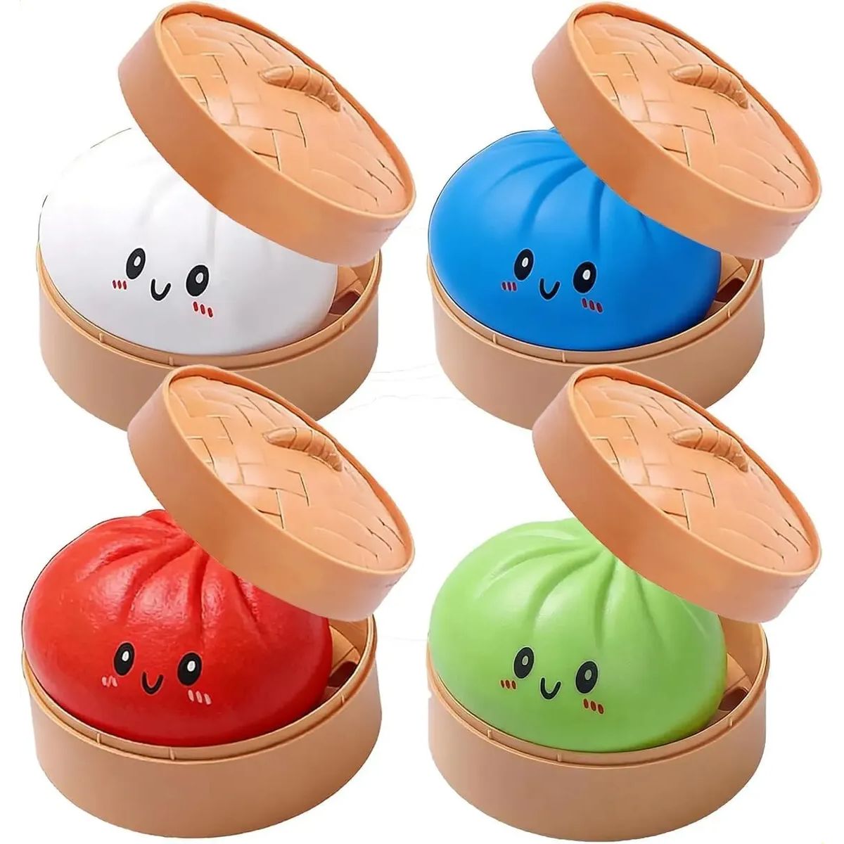 TIOZONEY - 4PCS Squishy De Dumpling Antiestrés Diversion Niños