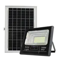 GENERICO - 500w Foco Reflector Solar Exterior Color Negro Luz Blanco