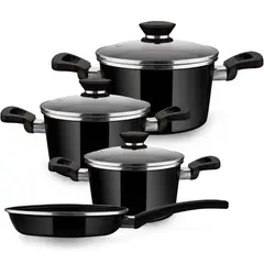 MAGEFESA - Batería de cocina Coral Black 7 Piezas