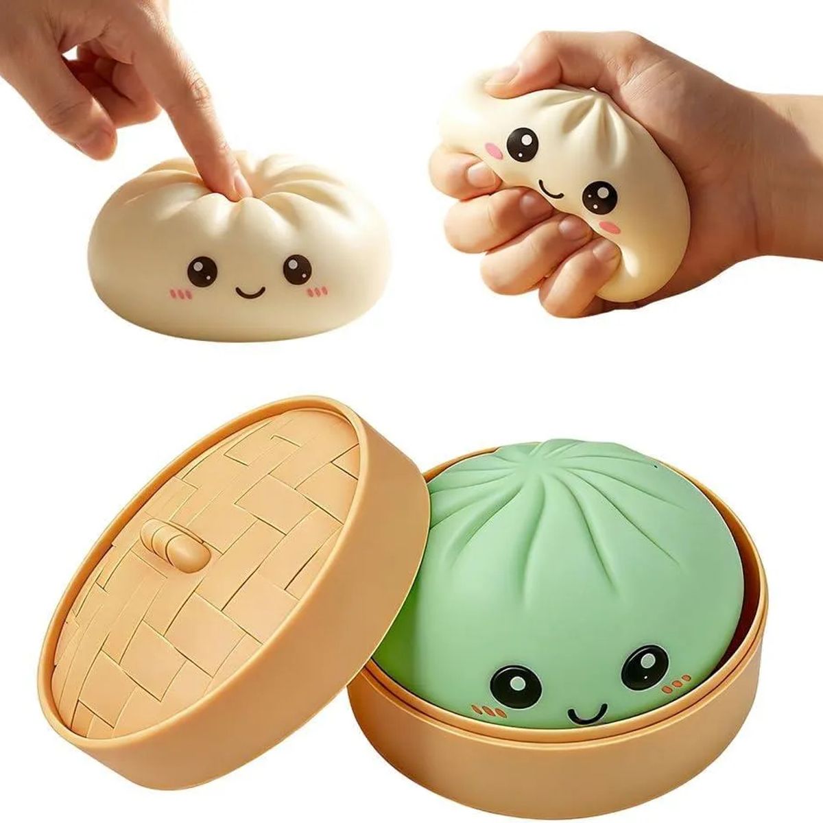 TIOZONEY - 2PCS Squishy De Dumpling Antiestrés Diversion Niños