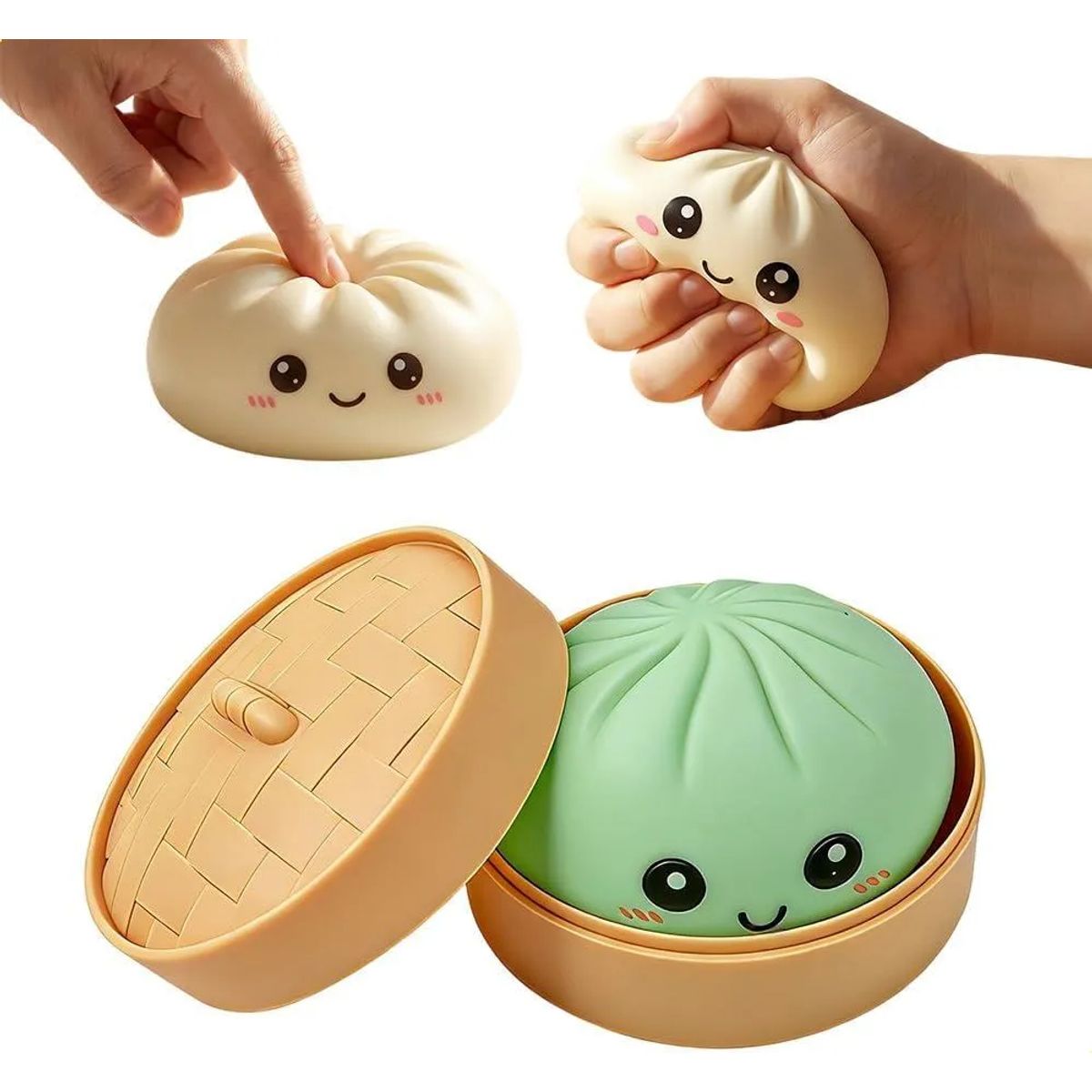 TIOZONEY - 2PCS Squishy De Dumpling Antiestrés Diversion Niños