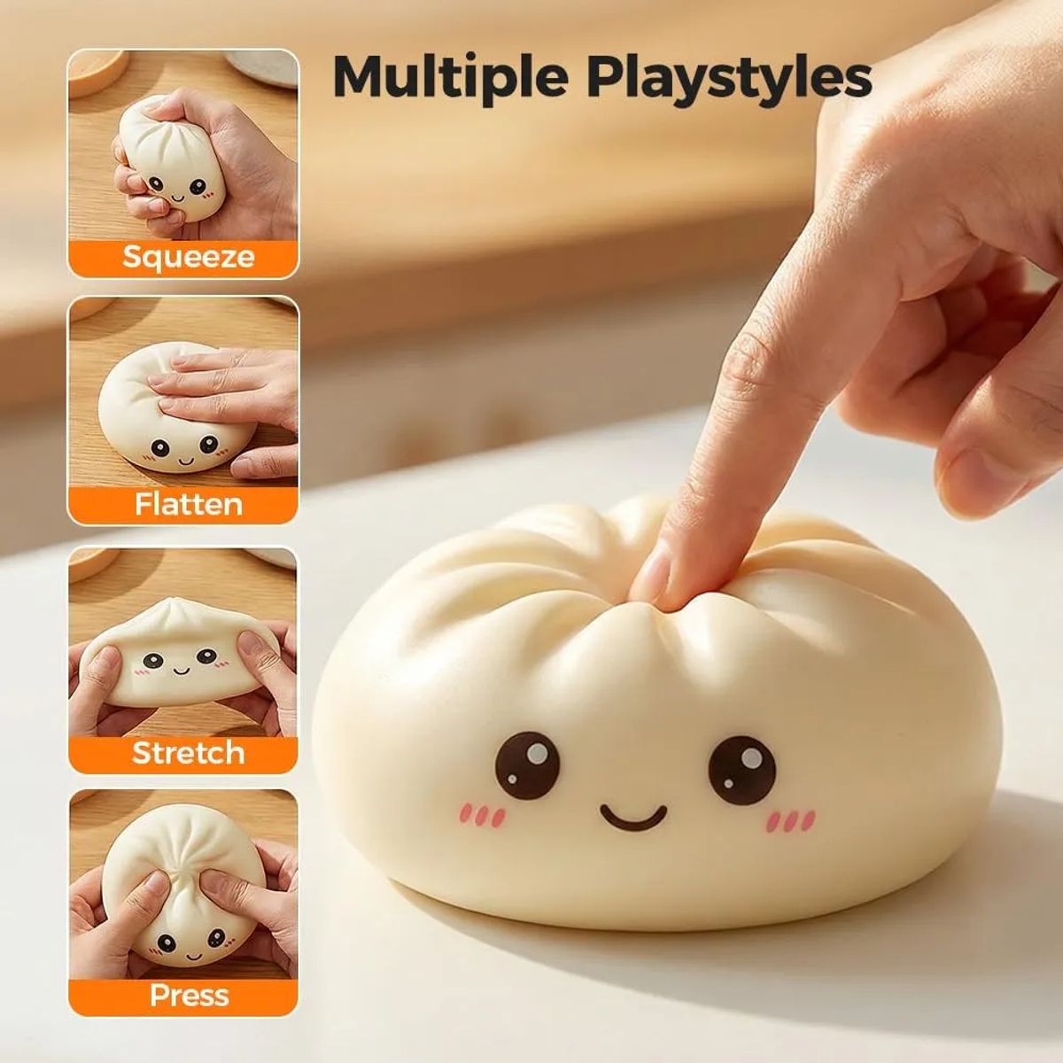 TIOZONEY - 2PCS Squishy De Dumpling Antiestrés Diversion Niños