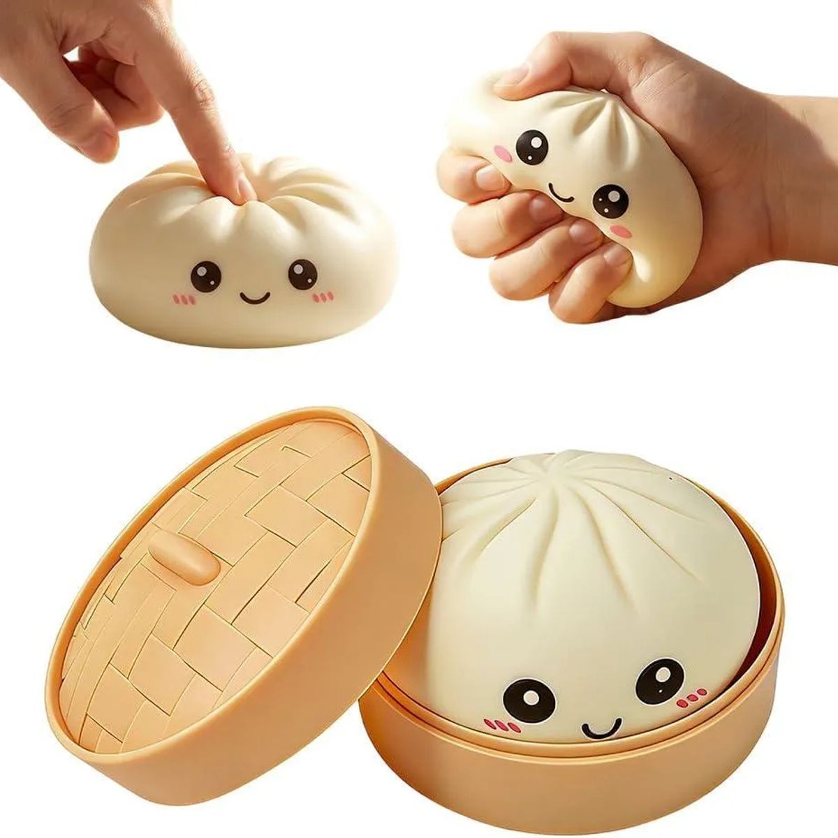 TIOZONEY - 2PCS Squishy De Dumpling Antiestrés Diversion Niños