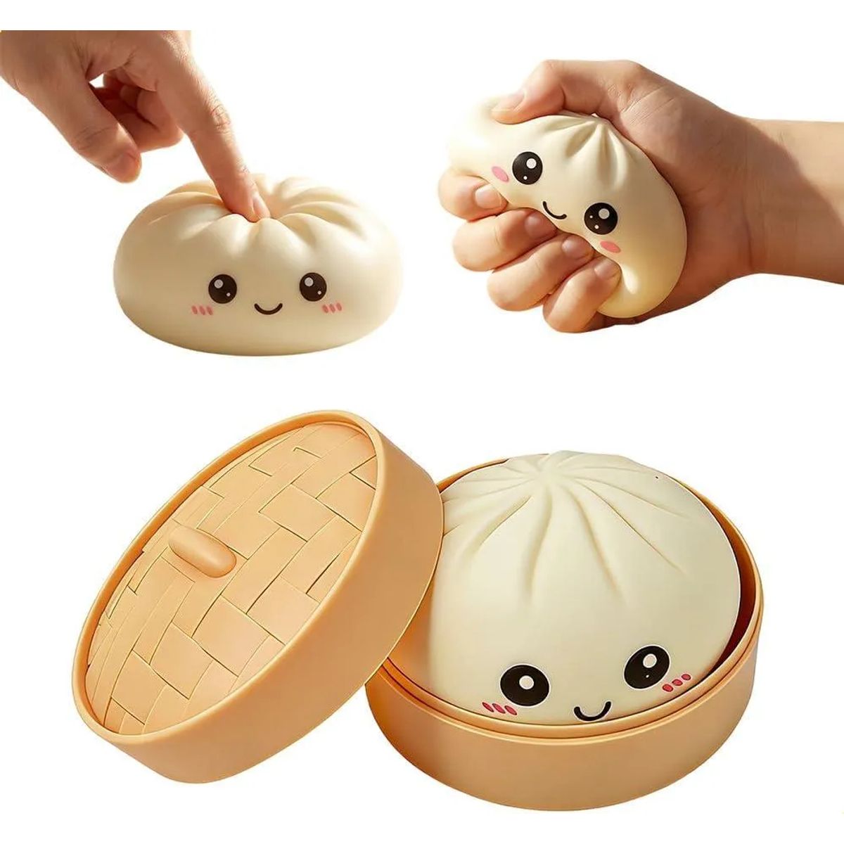 TIOZONEY - 2PCS Squishy De Dumpling Antiestrés Diversion Niños