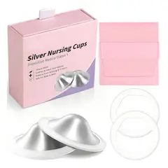 MAMITA Y BEBE - 2und Copas Plata Lactancia, Protectores Pezoneras Mamarios