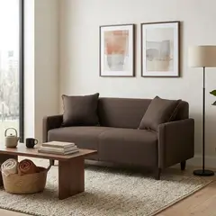 DANIELS - Sofá Living 2 Cuerpos Café 157X80 Lisboa