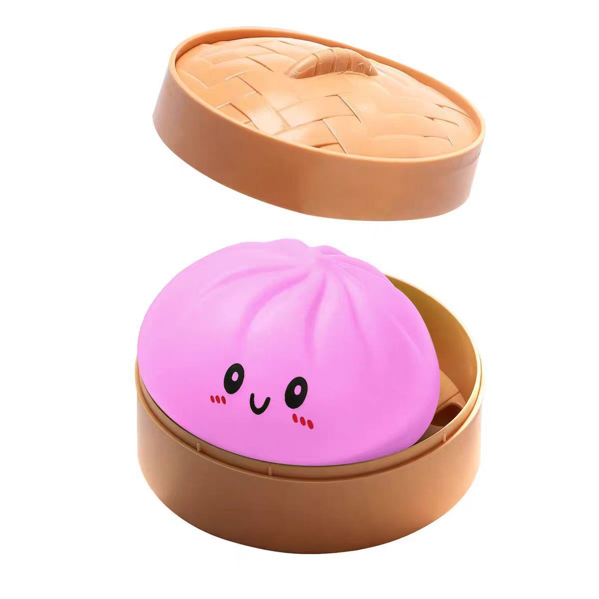 VATYERTY - Juguete antiestrés con forma de bollo sonrisa Rosa