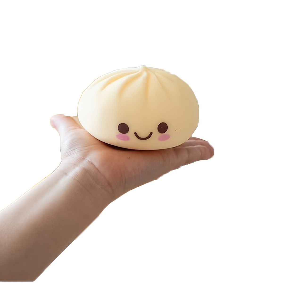 VATYERTY - Juguete antiestrés con forma de bollo sonrisa Blanco
