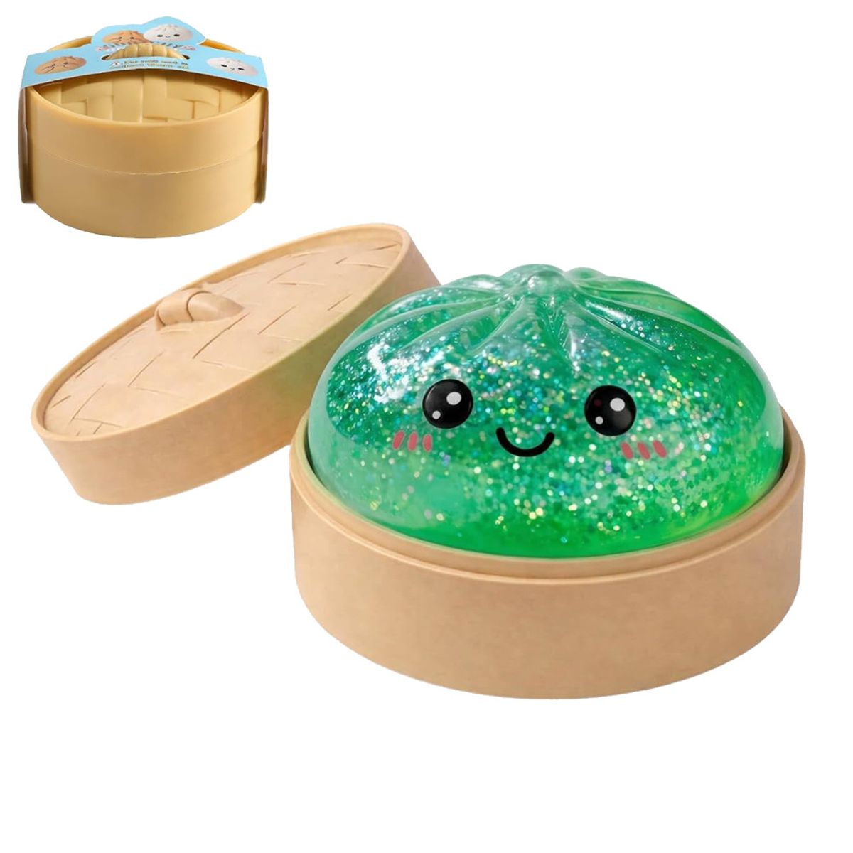VATYERTY - Juguete antiestrés con forma de bollo Resplandecer Verde