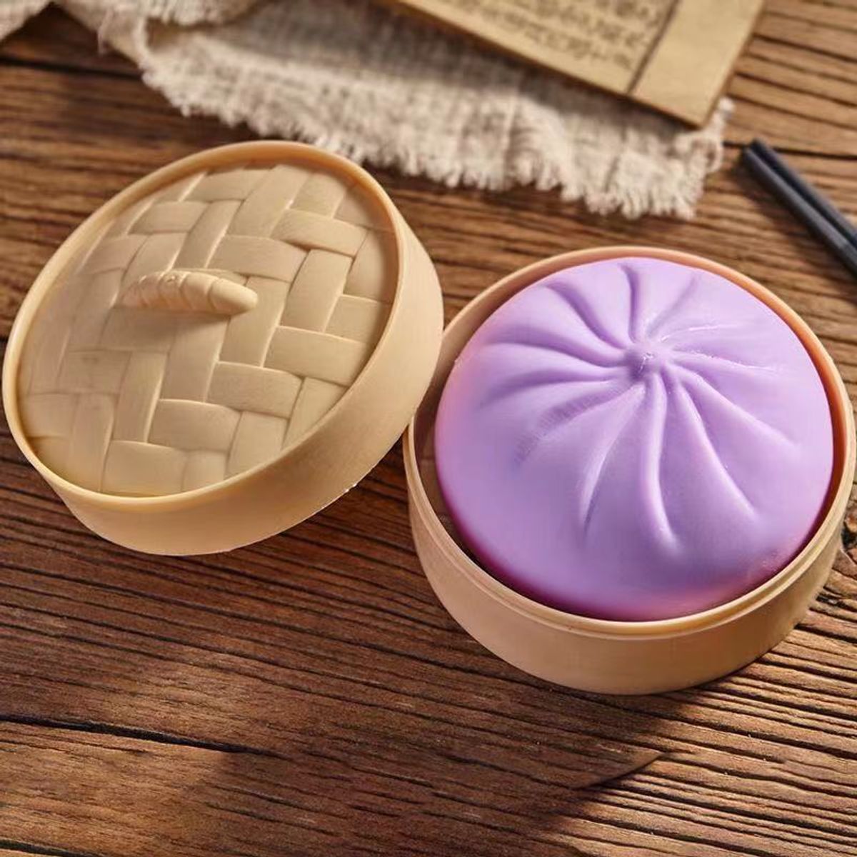 VATYERTY - Juguete antiestrés con forma de bollo Morado