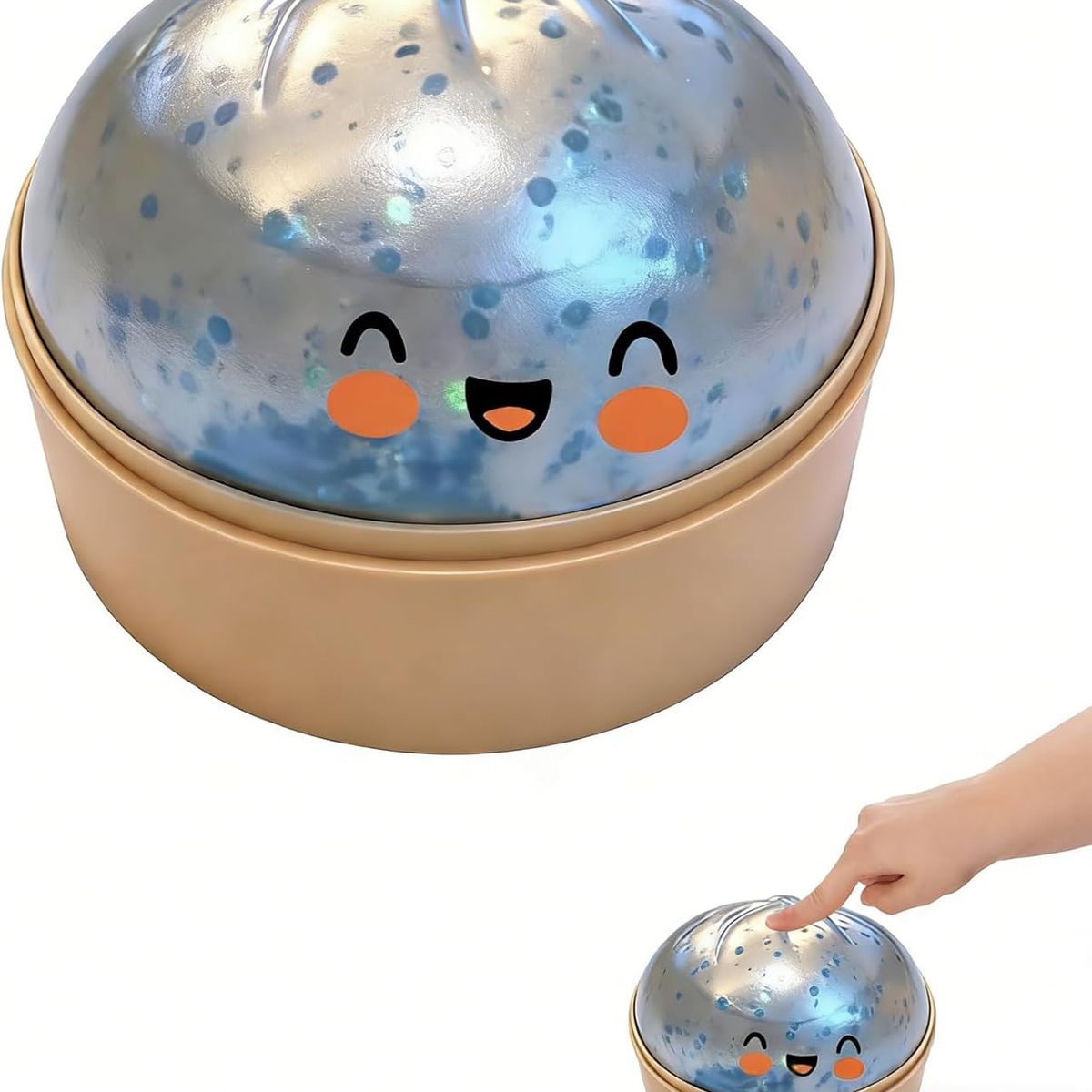 VATYERTY - Juguete antiestrés con forma de bollo Risa Azul claro