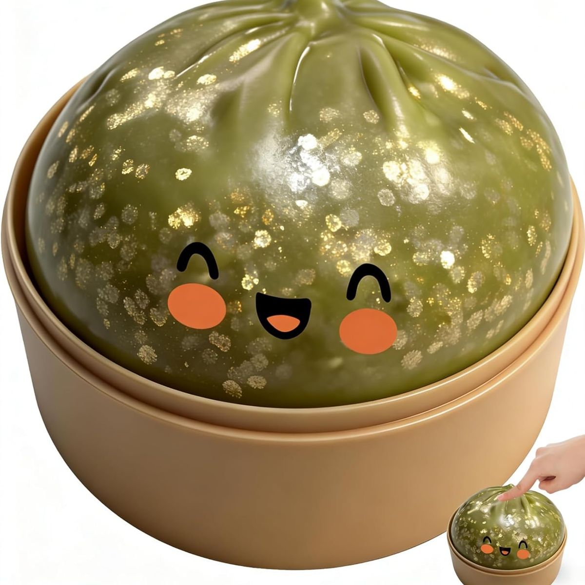 VATYERTY - Juguete antiestrés con forma de bollo Risa Verde