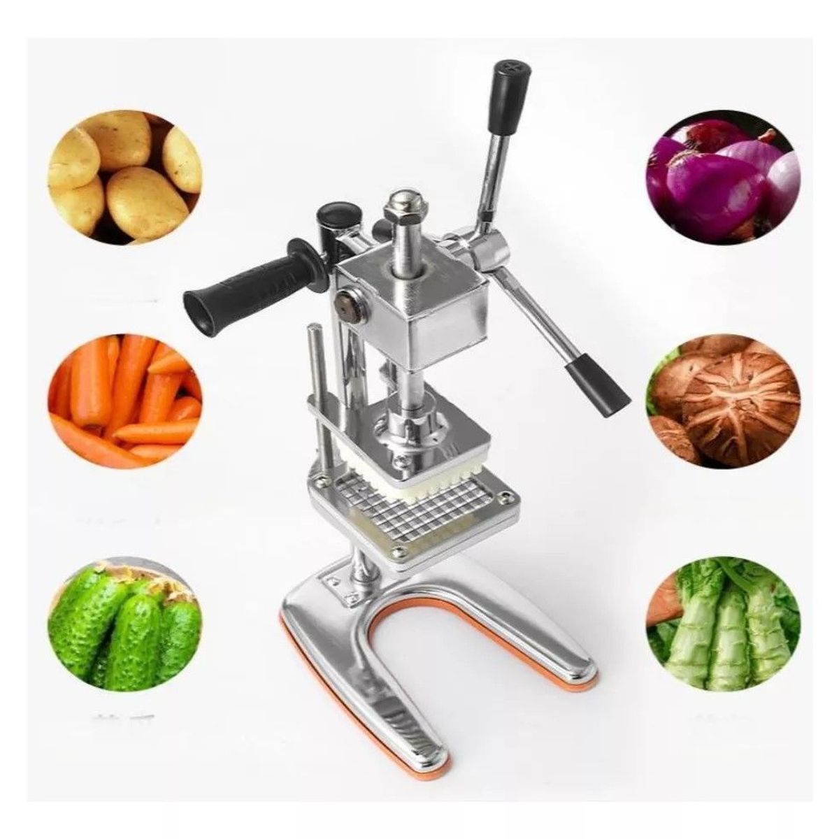 GENERICO - Maquina Picadora De Papas Y Cebollas 3 Cuchillas Incluidas