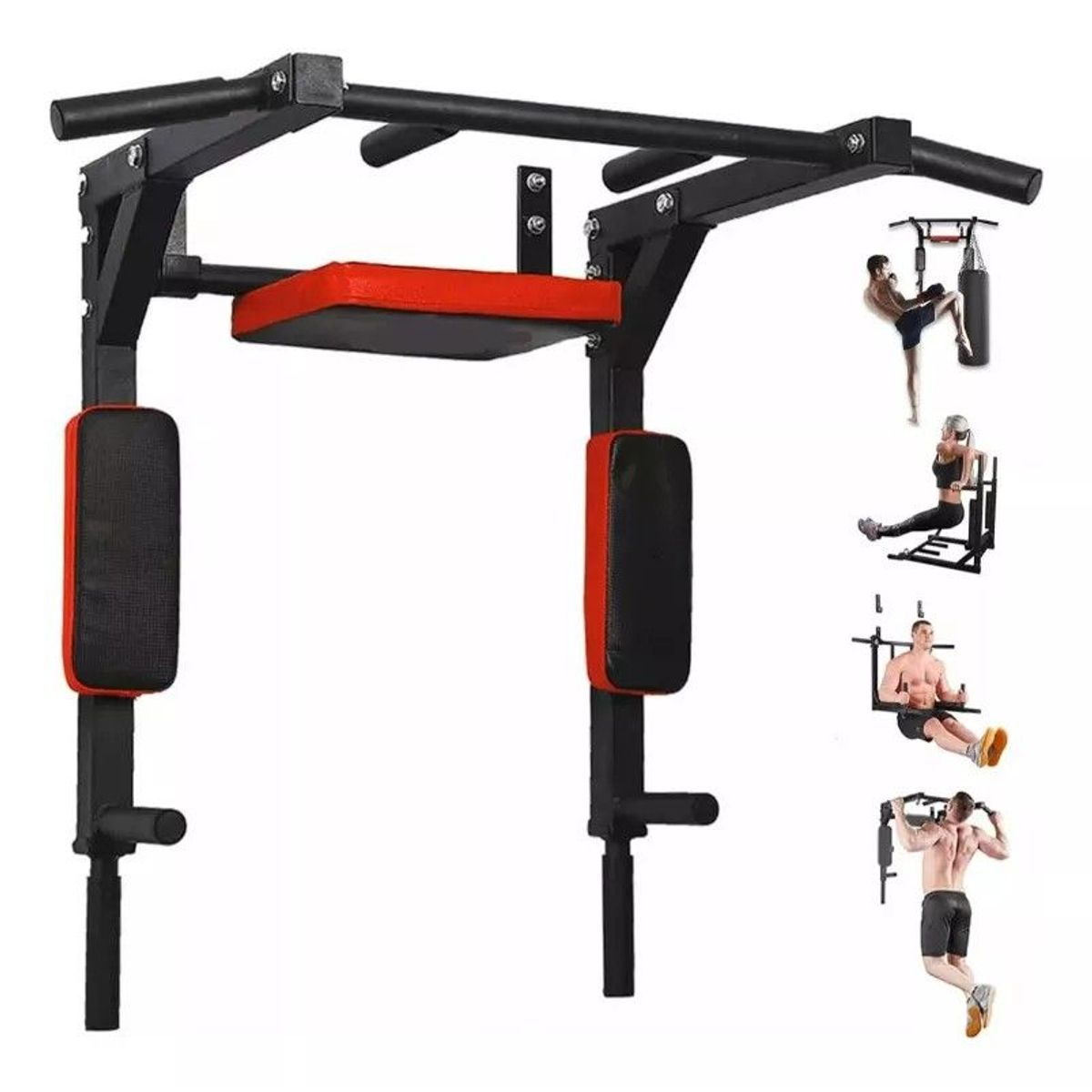 GENERICO - Ejercicios Multifuncional Barra Dominadas Pared Gym 8en1