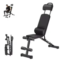 GENERICO - Press Banca Abdominal Reclinable Multiuso Ajustable Plegable
