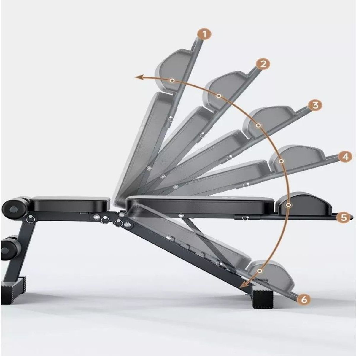 GENERICO - Press Banca Abdominal Reclinable Multiuso Ajustable Plegable