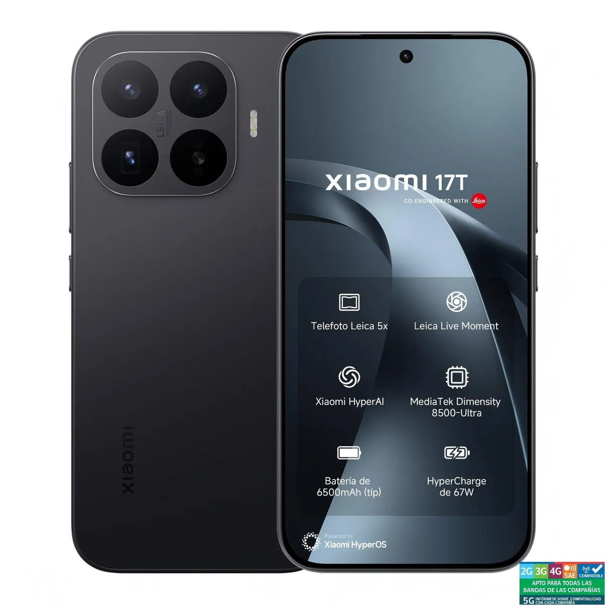 XIAOMI - Xiaomi 17T Negro 12GB RAM 512GB ROM