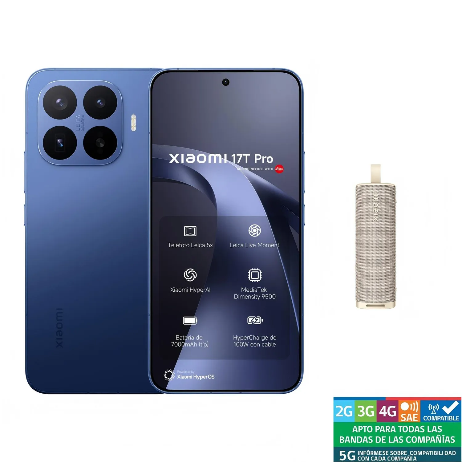XIAOMI Xiaomi 17T Pro Azul Oscuro 512GB + Sound Outdoor