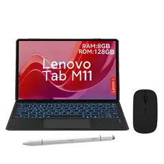 LENOVO - Tablet M11 8GB+128GB WiFi+Teclado Negro retroiluminado en color+Lápiz+Mouse