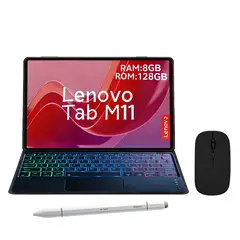 LENOVO - Tablet M11 8GB+128GB WiFi+Teclado Negro retroiluminado en color+Lápiz+Mouse