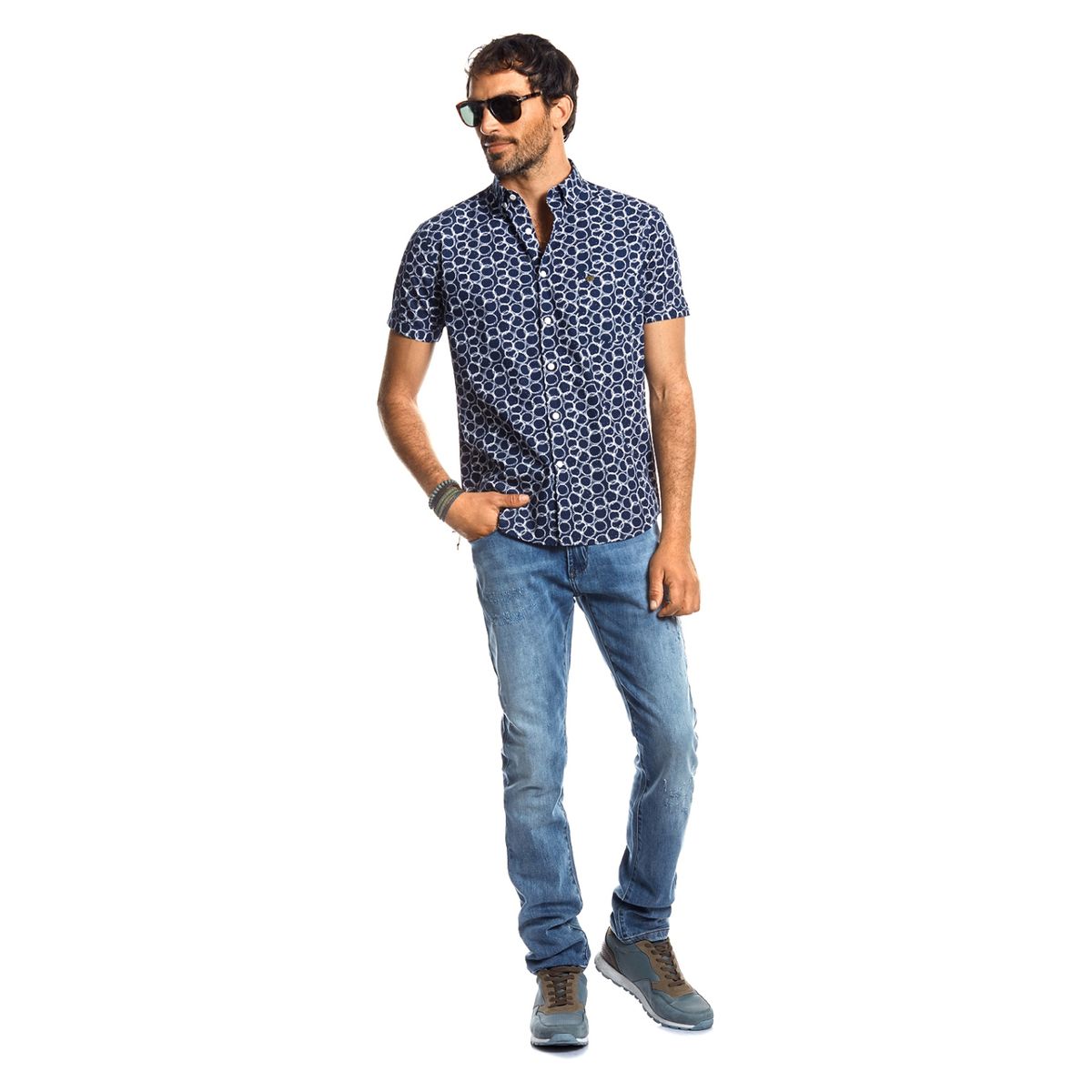 FEROUCH - Camisa casual hombre
