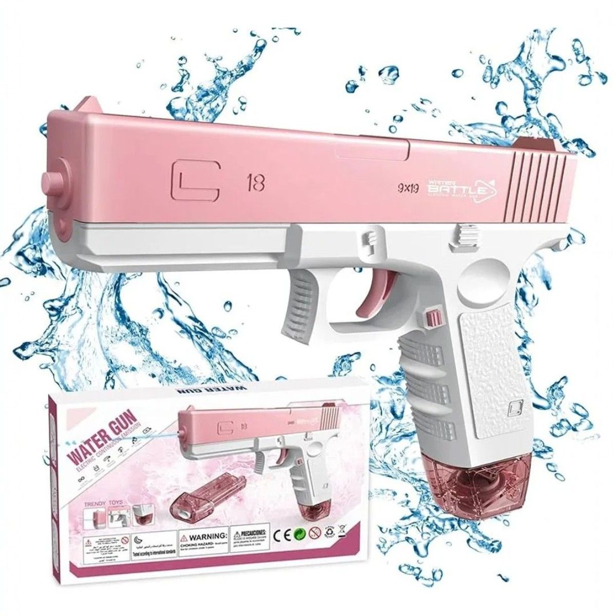 GENERICO - Pistola Recargable de Agua Usb Juguete Para Niños