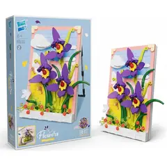 GENERICO - Juego De Bloques Construccion Tipo Lego Decorativo Flores En Marco