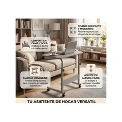 GENERICO - Mesa Escritorio Ajustable con Ruedas para Laptop Multifuncional