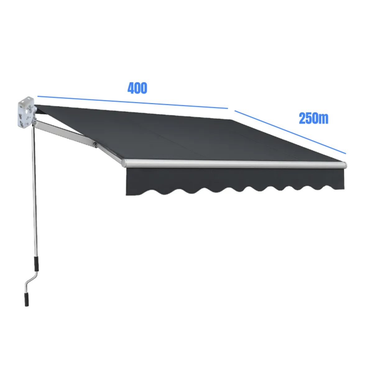 IGPRO - Toldo 4×2.5mt con Brazo Retractil Negro