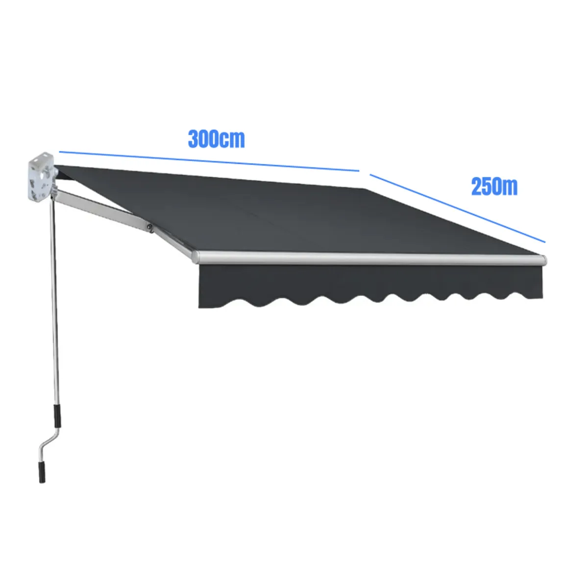 IGPRO - Toldo 3X2.5mt con Brazo Retractil Negro