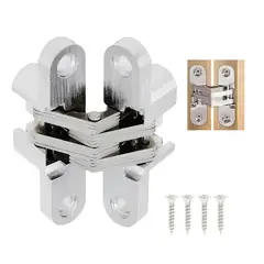 GENERICO - Bisagra Invisible Oculta Para Puerta 25mm Cromo Satín
