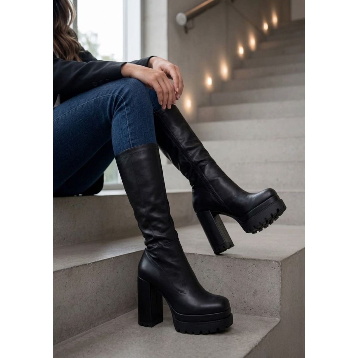 SNOOPY - Bota    Mujer Taco Alto  con Plataforma M641