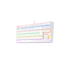 REDRAGON - Teclado Gamer Kumara K552 Blanco Rainbow Tenkeyless