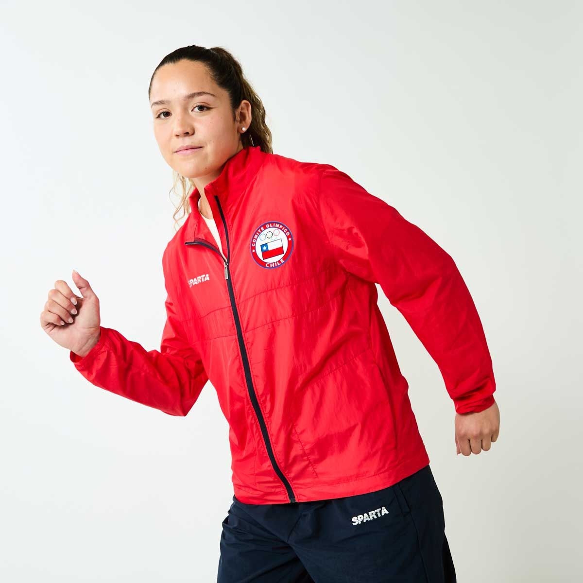 SPARTA - Cortaviento Mujer Sparta Team Chile Rojo