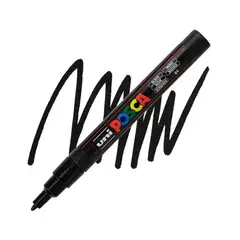 UNI POSCA - Marcador Acrílico Negro 3M POSCA
