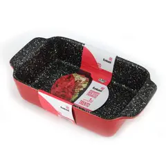FANTUZZI - Fuente de cerámica para horno rojo Trento 38 x 21,5 x 7,5 cm