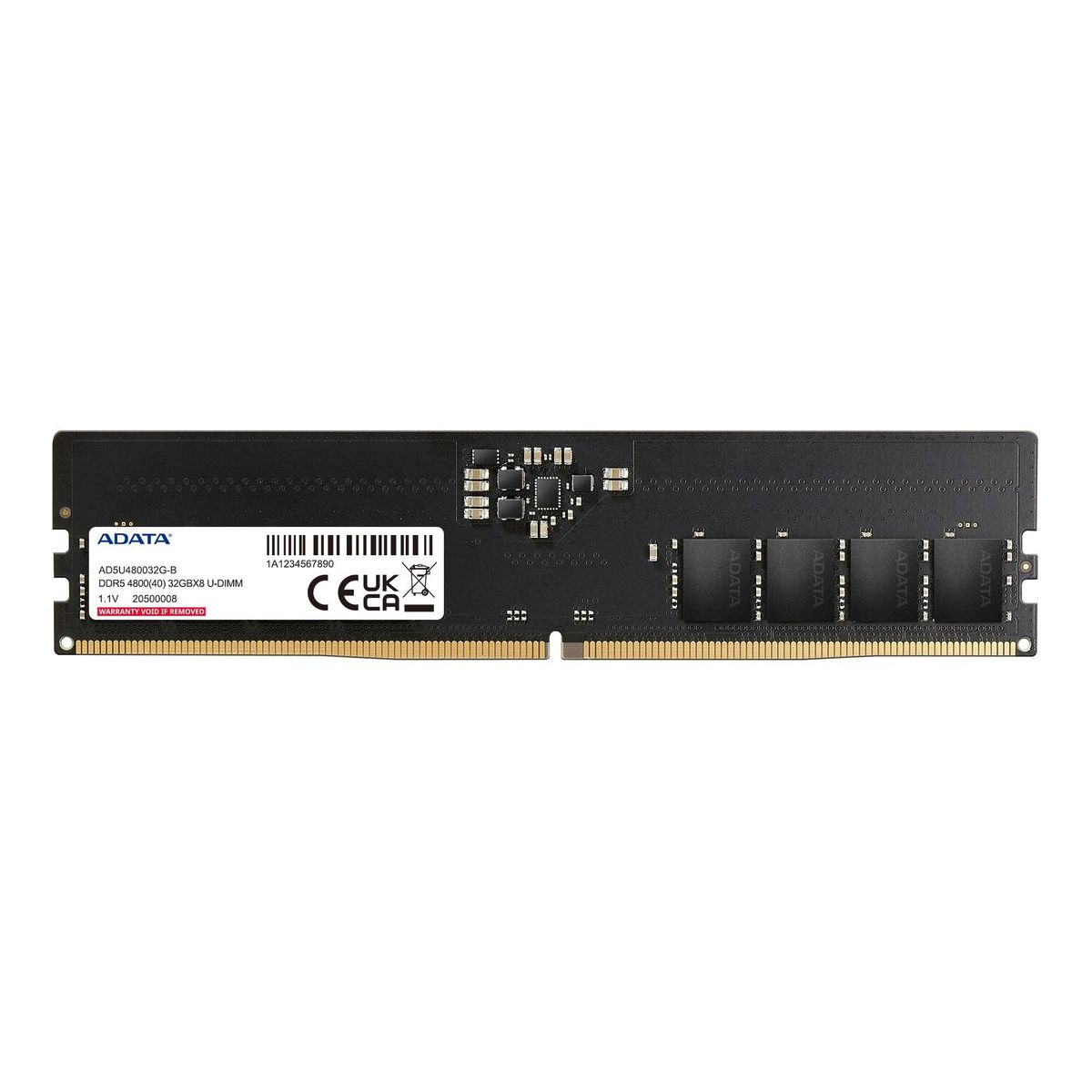ADATA - Memoria RAM ADATA DDR5, 16GB 4800Mhz, CL40, UDIMM, Negro